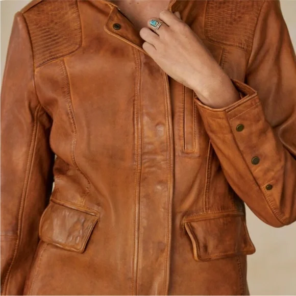 NWT Sundance Angela Leather Jacket - Picture 3 of 5